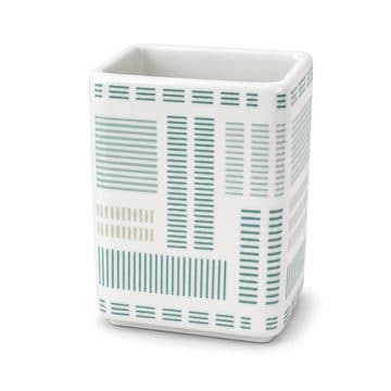 Toothbrush Holder — White & Turquoise · LUM-TW-004342-BDY-01 — catalog product view