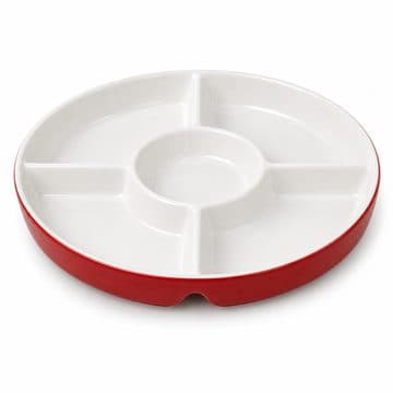 10″ Plate — White & Red · LUM-TW-002049-SAU-01 — catalog product view