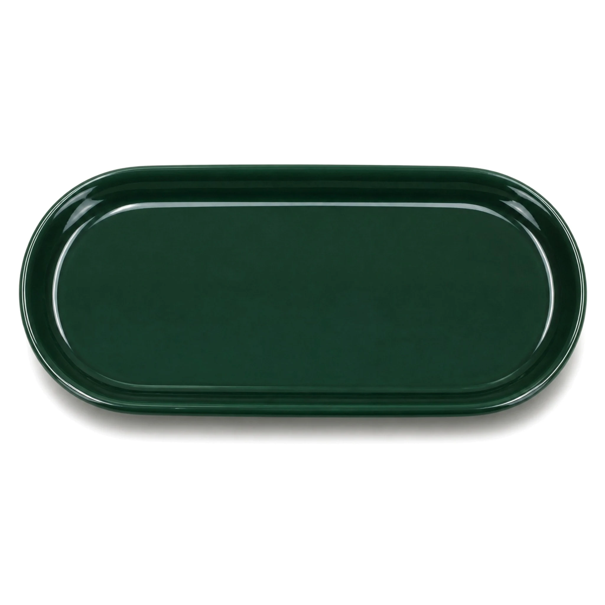 14″ Oval Plate — White & Green · LUM-TW-003047-SAU-02 — catalog product view