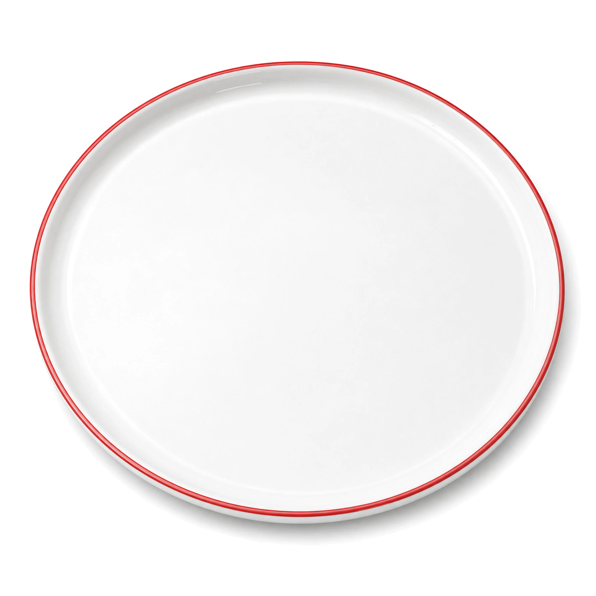 10″ Round Plate — White & Red · LUM-TW-002042-SAU-01 — catalog product view