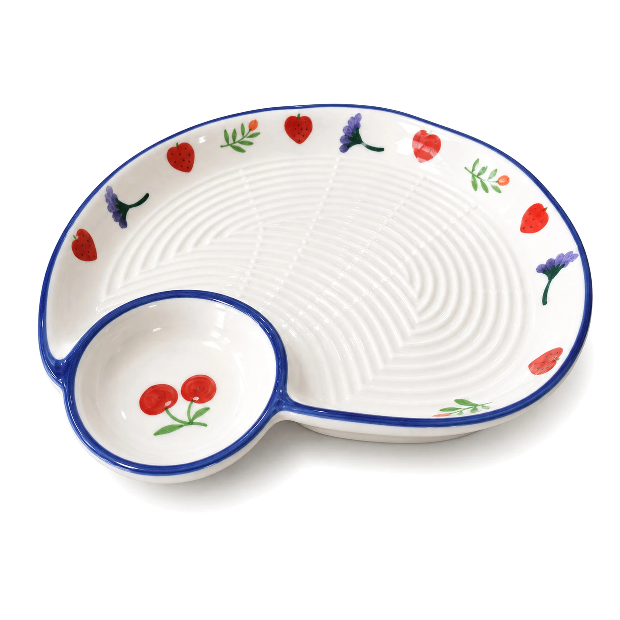 8″ Plate — White & Multicolor · LUM-TW-001675-SAU-01 — catalog product view
